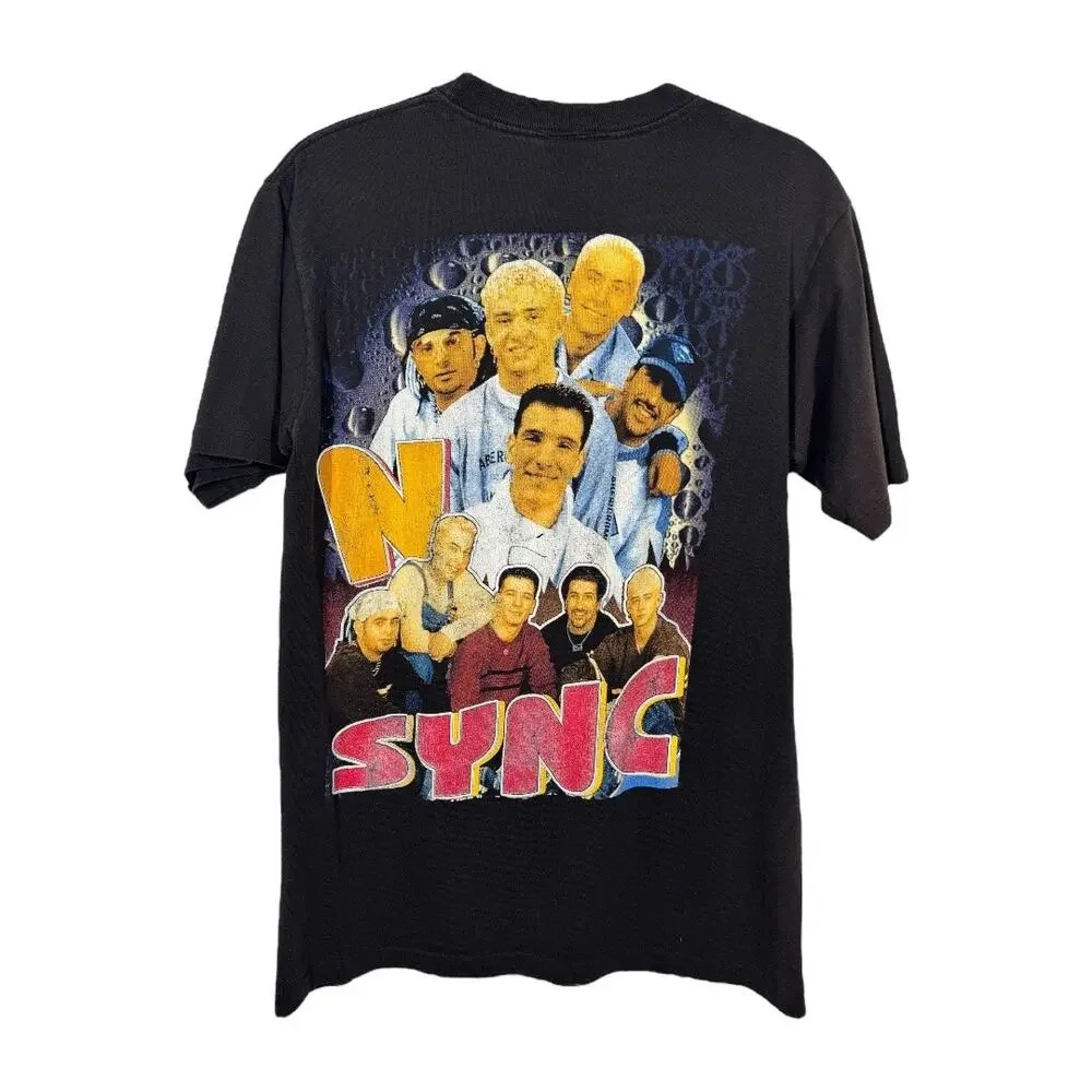 Vintage Nsync Rap Tee Small S Double Sided Graphic Boy Band Faded Grunge - Picture 3 of 7